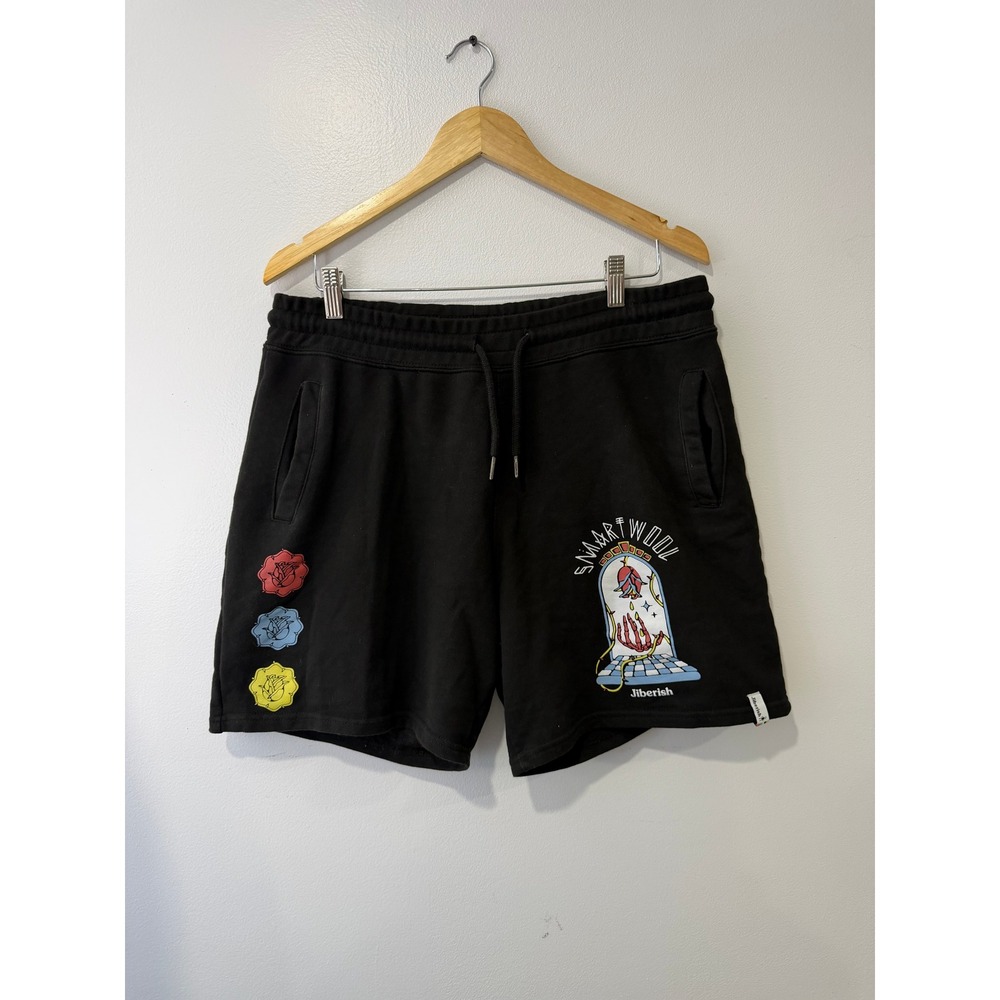 Jiberish x Smartwool Eternal Solstice Graphic Sweat Shorts Organic Cotton Large
